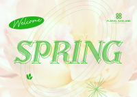 Floral Welcome Spring Postcard Image Preview