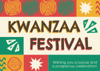 Tribal Kwanzaa Festival Postcard Design