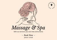 Cosmetics Spa Massage Postcard