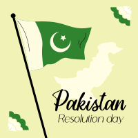 Pakistan Day Flag Linkedin Post