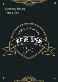 Newly Open Barbershop Poster