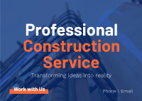 Construction Specialist Postcard