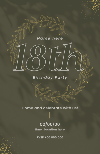 Floral Birthday Invitation Image Preview