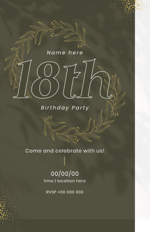 Floral Birthday Invitation Image Preview