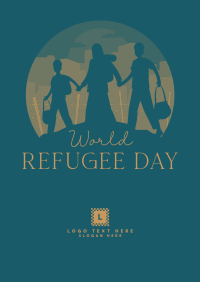 Refugees Silhouette Poster