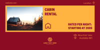 Cabin Rental Rates Twitter Post