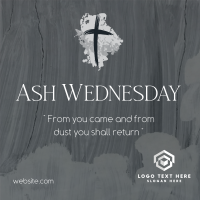 Ash Wednesday Celebration Linkedin Post Design