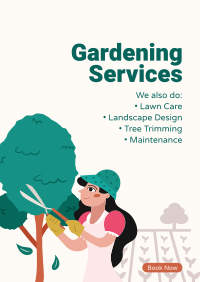 Outdoor Gardening Services Poster