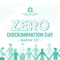 Zero Discrimination Celebration Linkedin Post Design