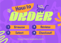 How To Order Cart Postcard