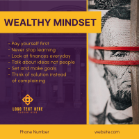 Wealthy Mindset Instagram Post Design