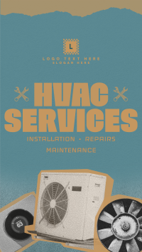 Retro HVAC Service Instagram Reel Image Preview