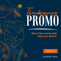 Hey it's Thanksgiving Promo Linkedin Post Design