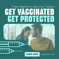 Simple Hepatitis Vaccine Awareness Instagram Post Design