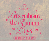 Trendy Autumn Greeting Facebook Post