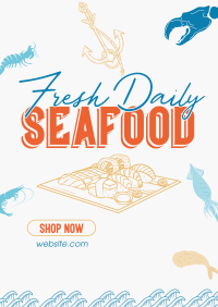 Fun Seafood Restaurant Flyer