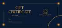 Line Elegance Gift Certificate Design