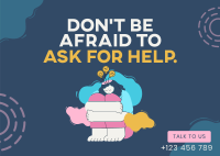 Ask for Help Postcard