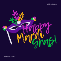 Colors of Mardi Gras Instagram Post Design