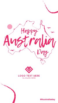 Australia Sketch Map Instagram Story Design