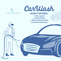 Easy Carwash Booking Instagram Post Design