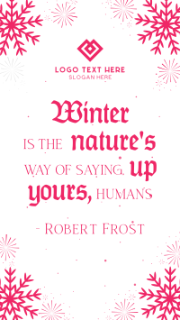 Winter Quote Snowflakes Instagram Reel