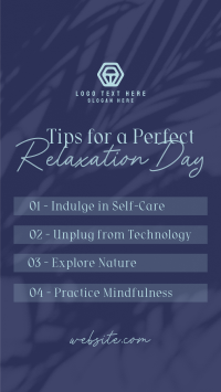 Tips for Relaxation Facebook Story