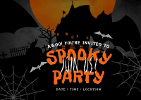 Haunted House Party Postcard