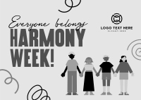 United Harmony Week Postcard