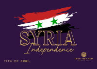 Syria Independence Flag Postcard