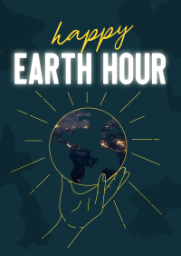 Happy Earth Hour Poster