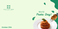 World Pasta Day Greeting Twitter Post