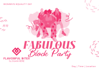 We Are Women Block Party Postcard Image Preview