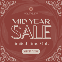 Mid-Year Sale Floral Instagram Post