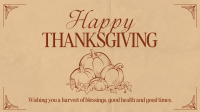 Thanksgiving Greeting Facebook Event Cover Design