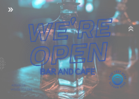 Neon Now Open Postcard