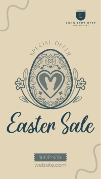 Floral Egg with Easter Bunny and Shapes Sale Video