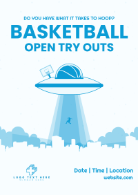 Basketball UFO Poster