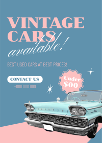 Vintage Cars Available Flyer