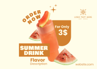 Summer Drink Flavor  Postcard