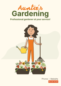 Auntie's Gardening Poster