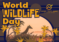 Modern World Wildlife Day Postcard