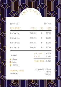 Art Deco Generic Invoice