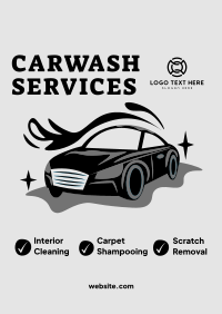 Carwash Services List Poster