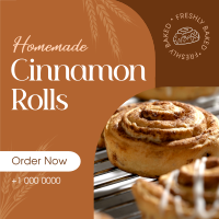 Homemade Cinnamon Rolls Instagram Post