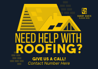 Roof Construction Services Postcard