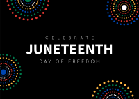 Colorful Juneteenth Postcard Design