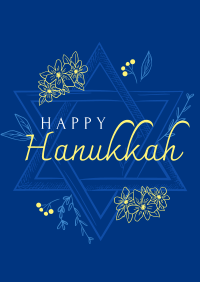 Hanukkah Star Greeting Poster