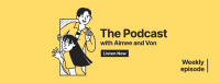 Podcast Illustration Facebook Cover Image Preview