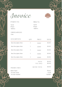 Elegant Floral Invoice Image Preview